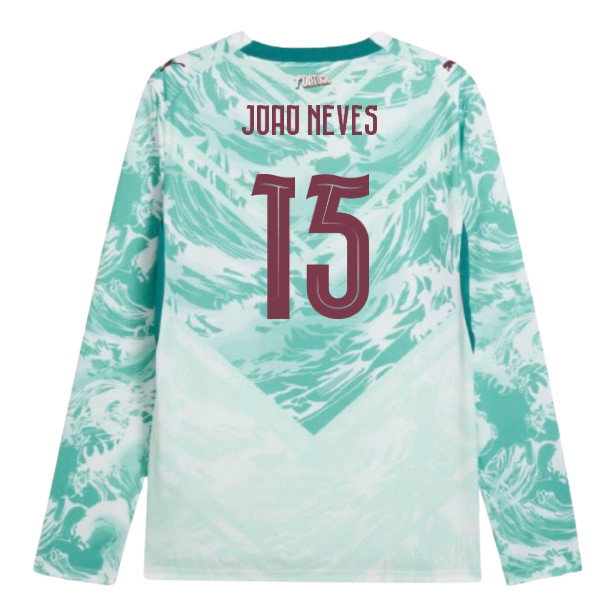 2026-2027 Portugal Long Sleeves Away Shirt (Joao Neves 15)-SoccerKits Hub | Buy Soccer Jerseys Online